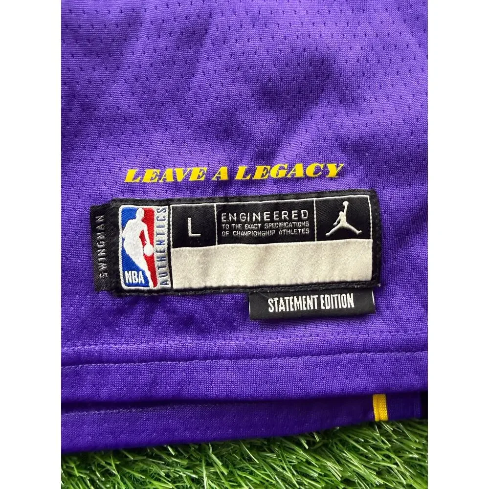 Nike Jordan Anthony Davis Lakers Statement Jersey Purple Size L 48 #3 Casual